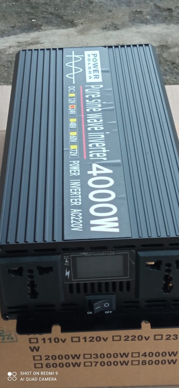 Przetwornica samochodowa 4000W przetwornica napięcia  12/24 V 230V sin