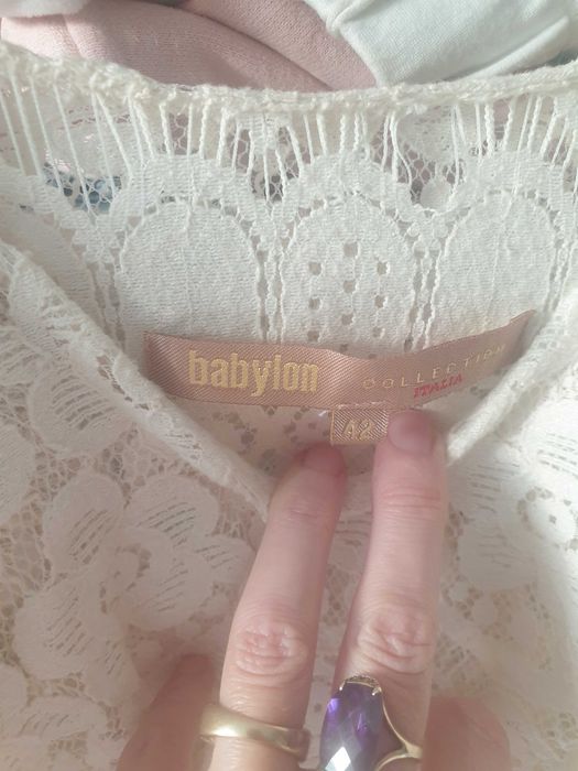 Sukienka babylon  gipiura koronka ecri