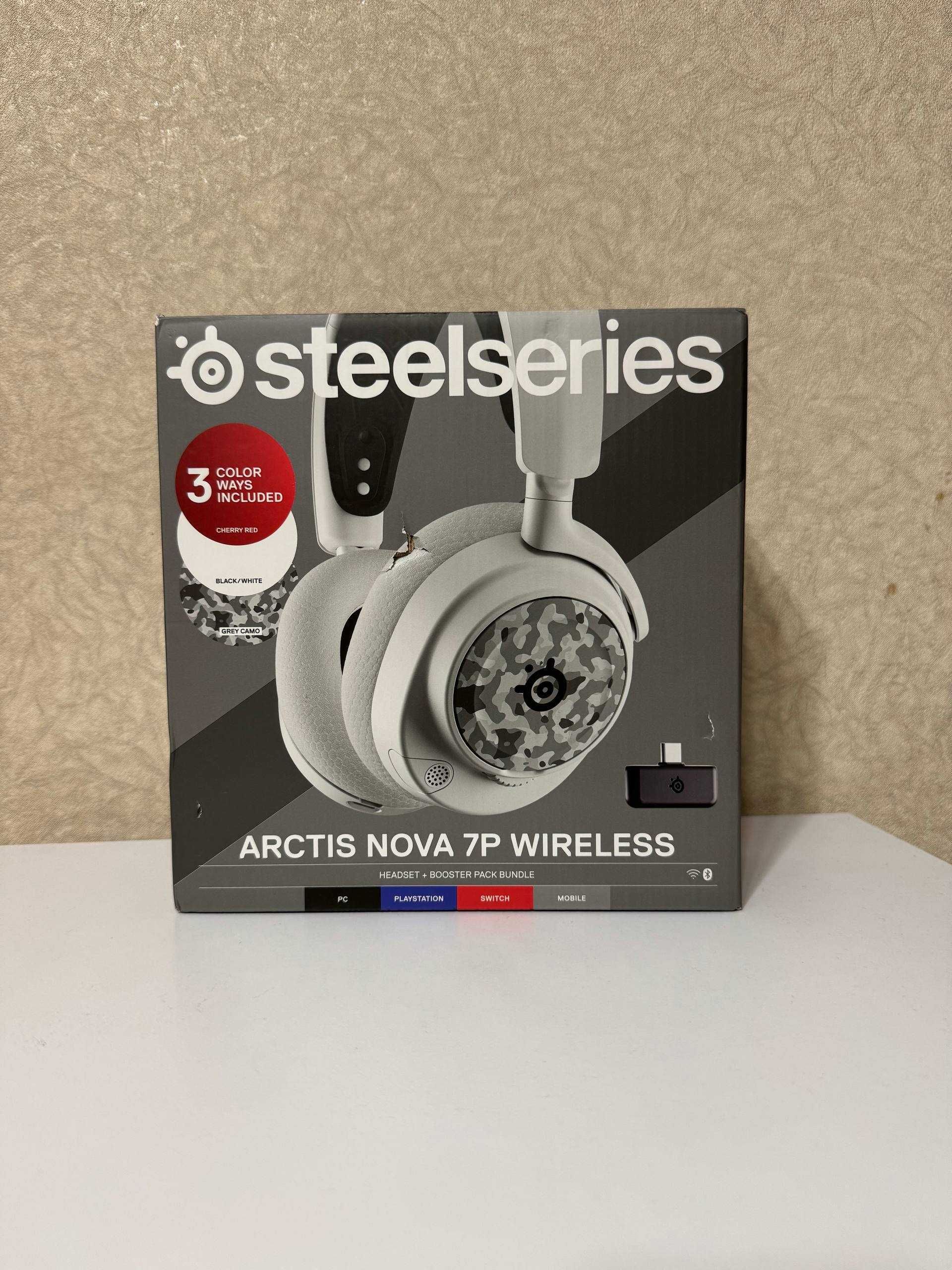 Ігрові бездротові навушники SteelSeries Arctis Nova 7P White Bundle