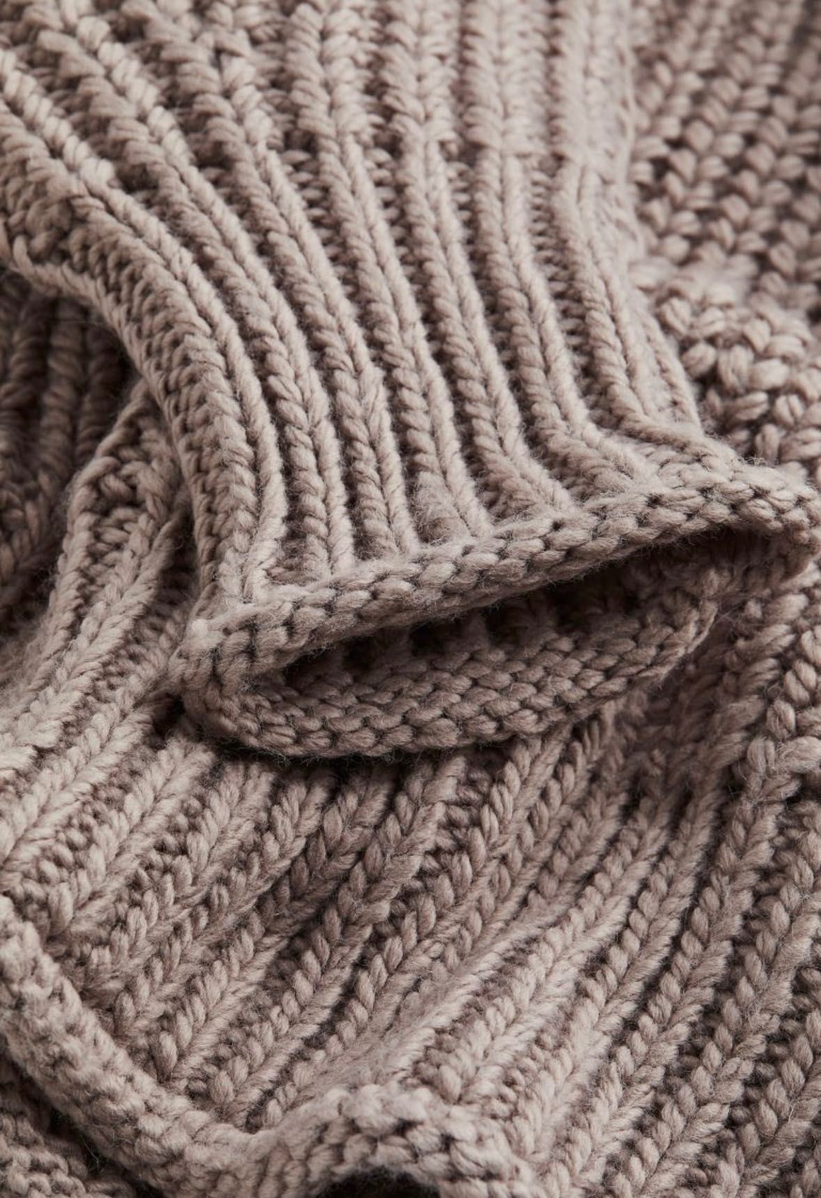 Sweter z miękkiej dzianiny brązowoszary H&M S