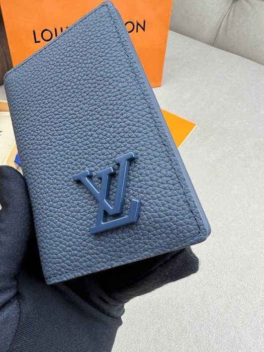 Кожаный кардхолдер Louis Vuitton визитница кошелек Луи Виттон k414