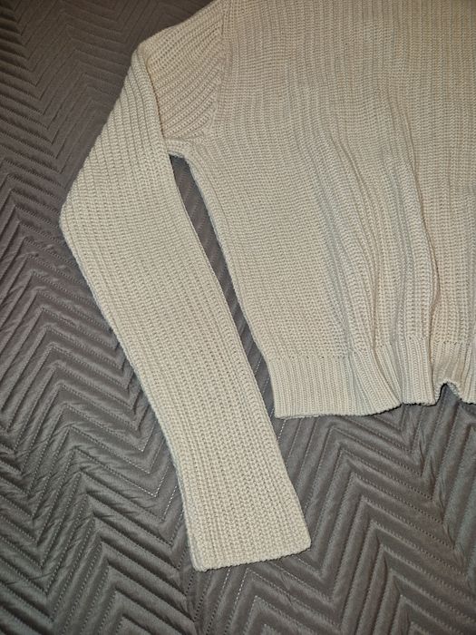 Monki XS 34 krótki sweter z półgolfem bawełna akryl