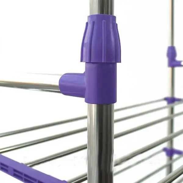 Телескопічна вішалка з полицями, Пересувна вішалка, Стійка для одягу