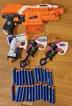 Pistolety NERF z nabojami