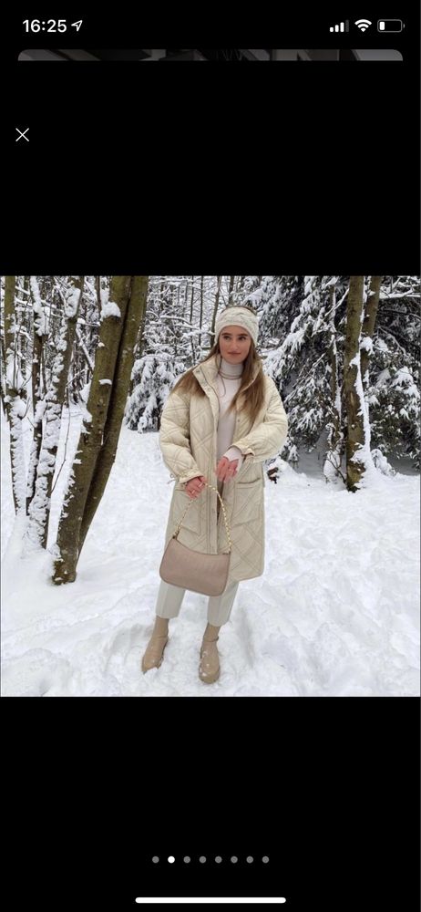 Стёганное пальто Zara р.М