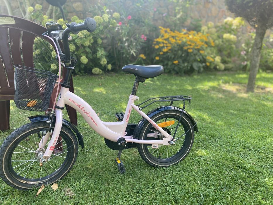 Rower dla dziecka Tomabike Platinum 14 cali prowadnik kółka boczne