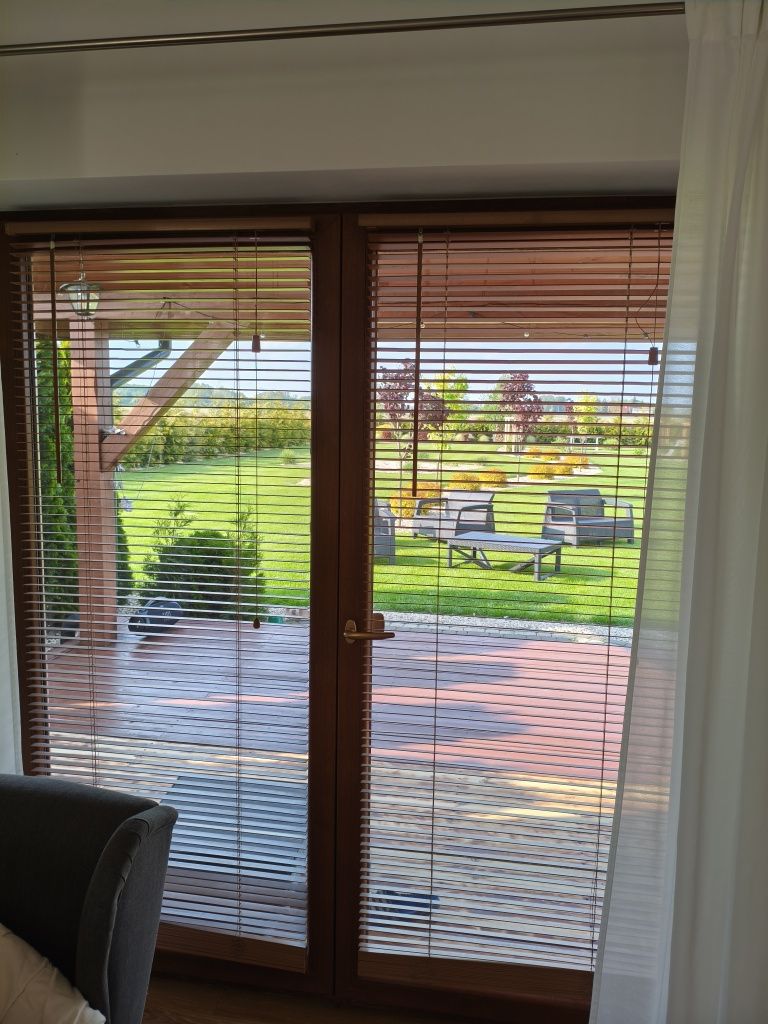 Żaluzje drewniane 80x250 cm. Listwa 27mm