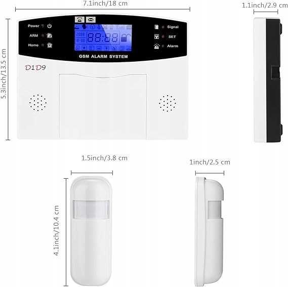 Bezprzewodowy System alarmowy z WiFi D1D9 GSM duży zestaw Alarm domowy