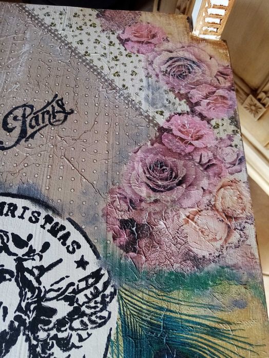 krzesło decoupage