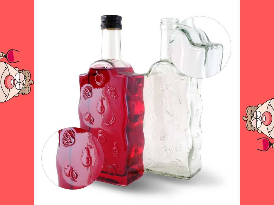 5 sztuk Butelka na nalewki bimber sok Warta Fruit 500 ml