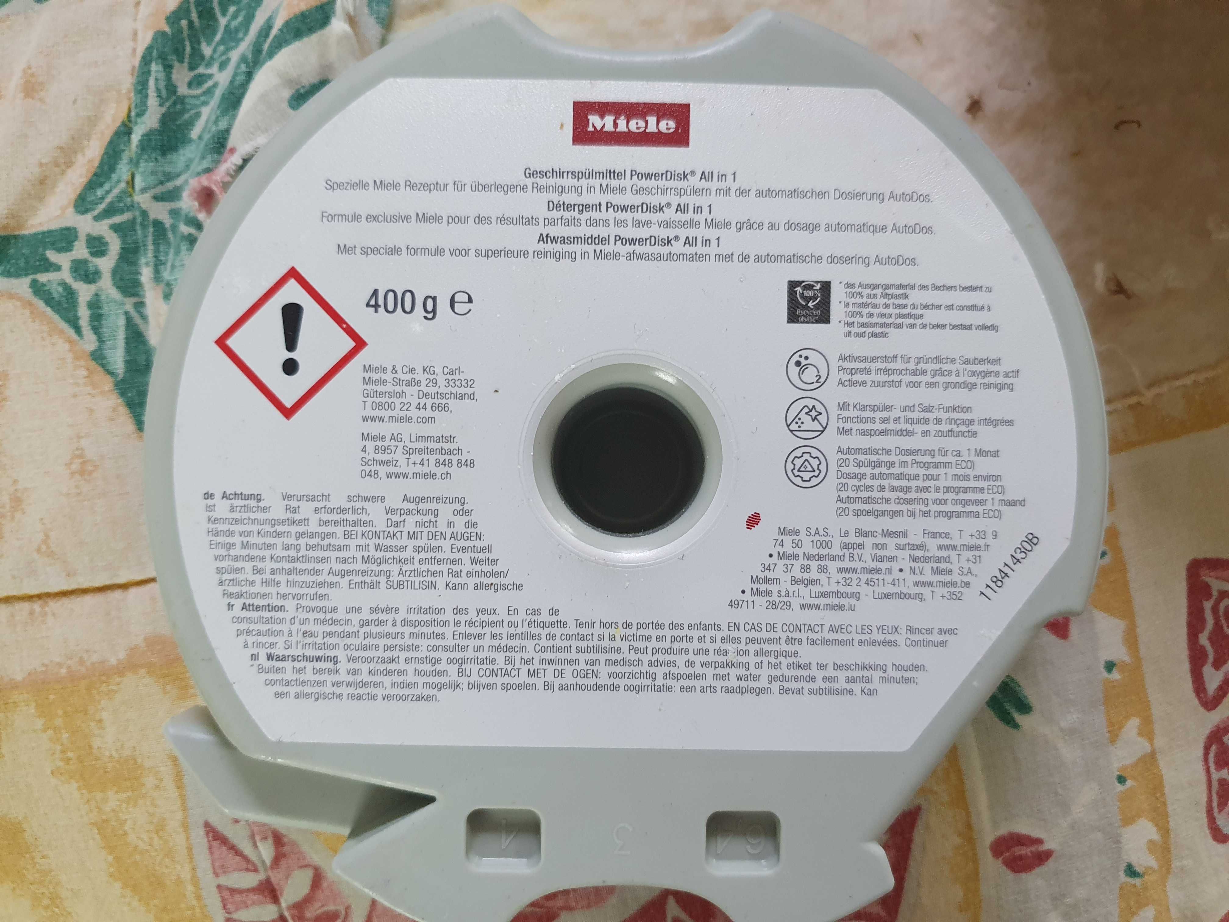 PowerDisk Miele środek do mycia naczyń w zmywarkach