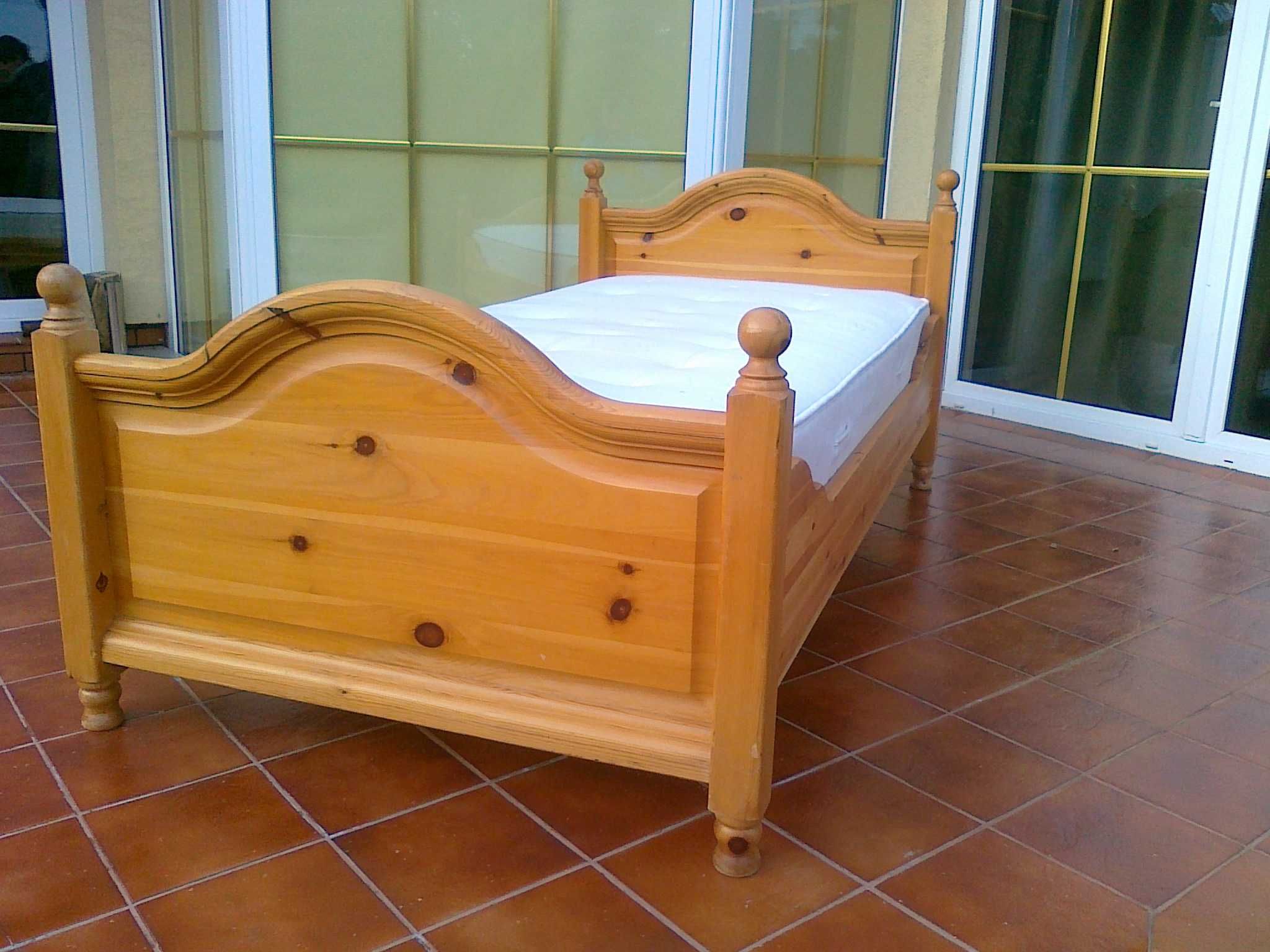 łózko drewniane 90 sypialniane materac stelaż rama pojedyncze 100