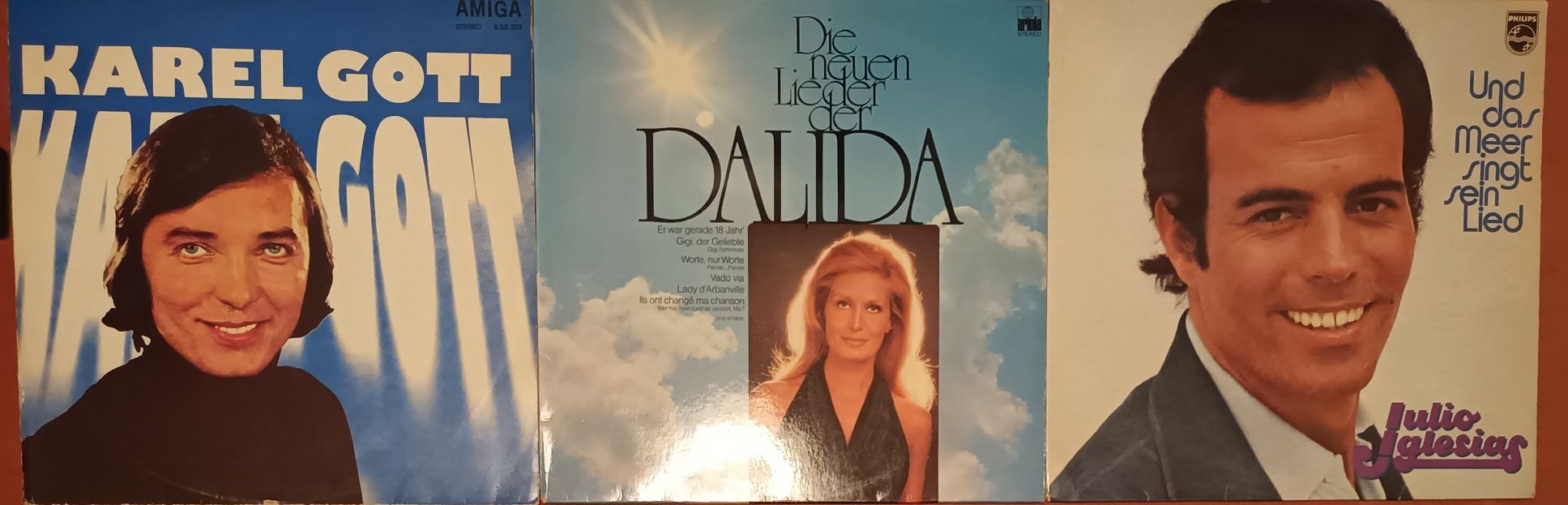 3 płyty winylowe Dalida Julio Iglesias Karel Got