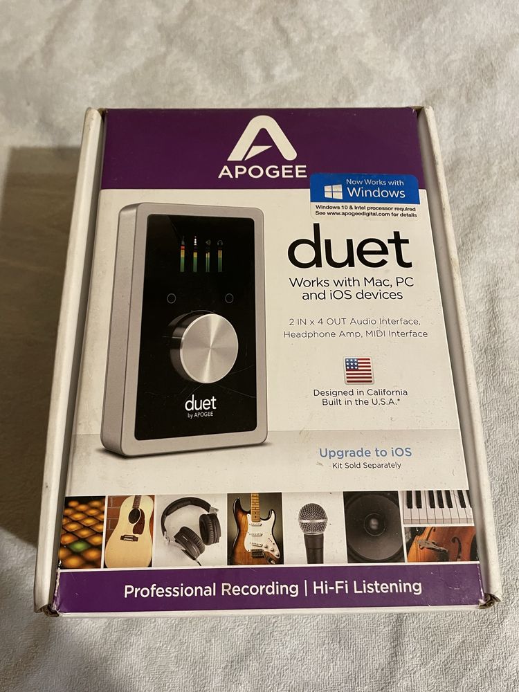 Apogee Duet for iPad, iPhone, MacBook, Mac Mini, iMac & Win PC