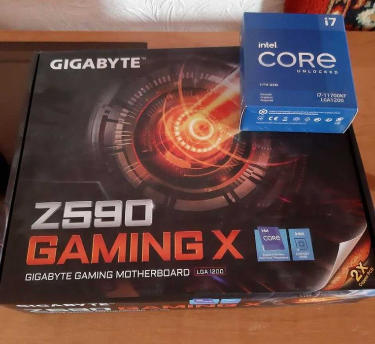 GIGABYTE Z590 GAMING X + INTEL Core i7-11700KF на гарантії