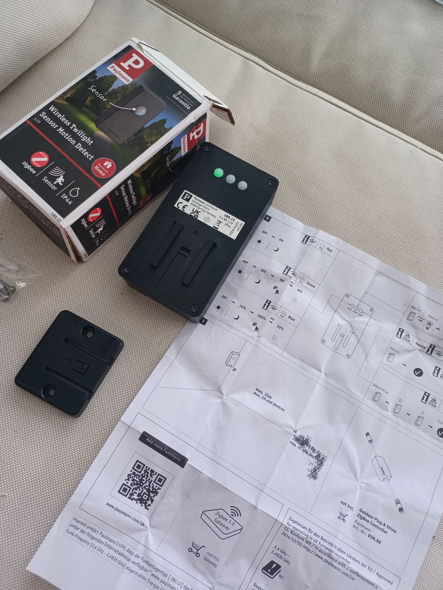 Paulmann SmartHome Zigbee sensor zmierzchu ruch oświetlenia nowy