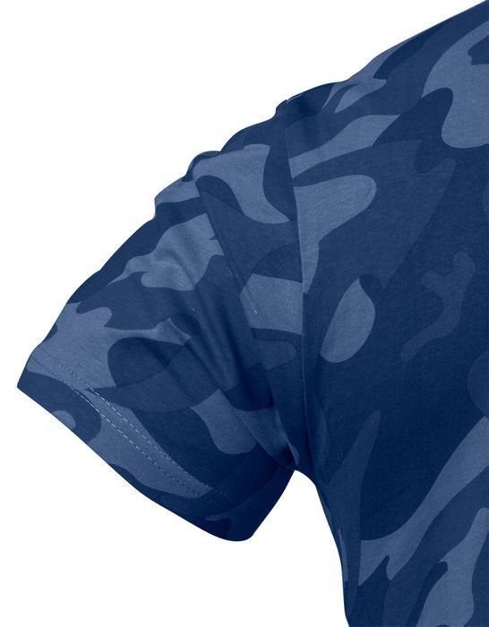 T-Shirt Roboczy Camo Navy, Rozmiar Xxl