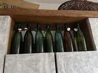 Butelki szklane PRL 0,5 litra szkło  barwione