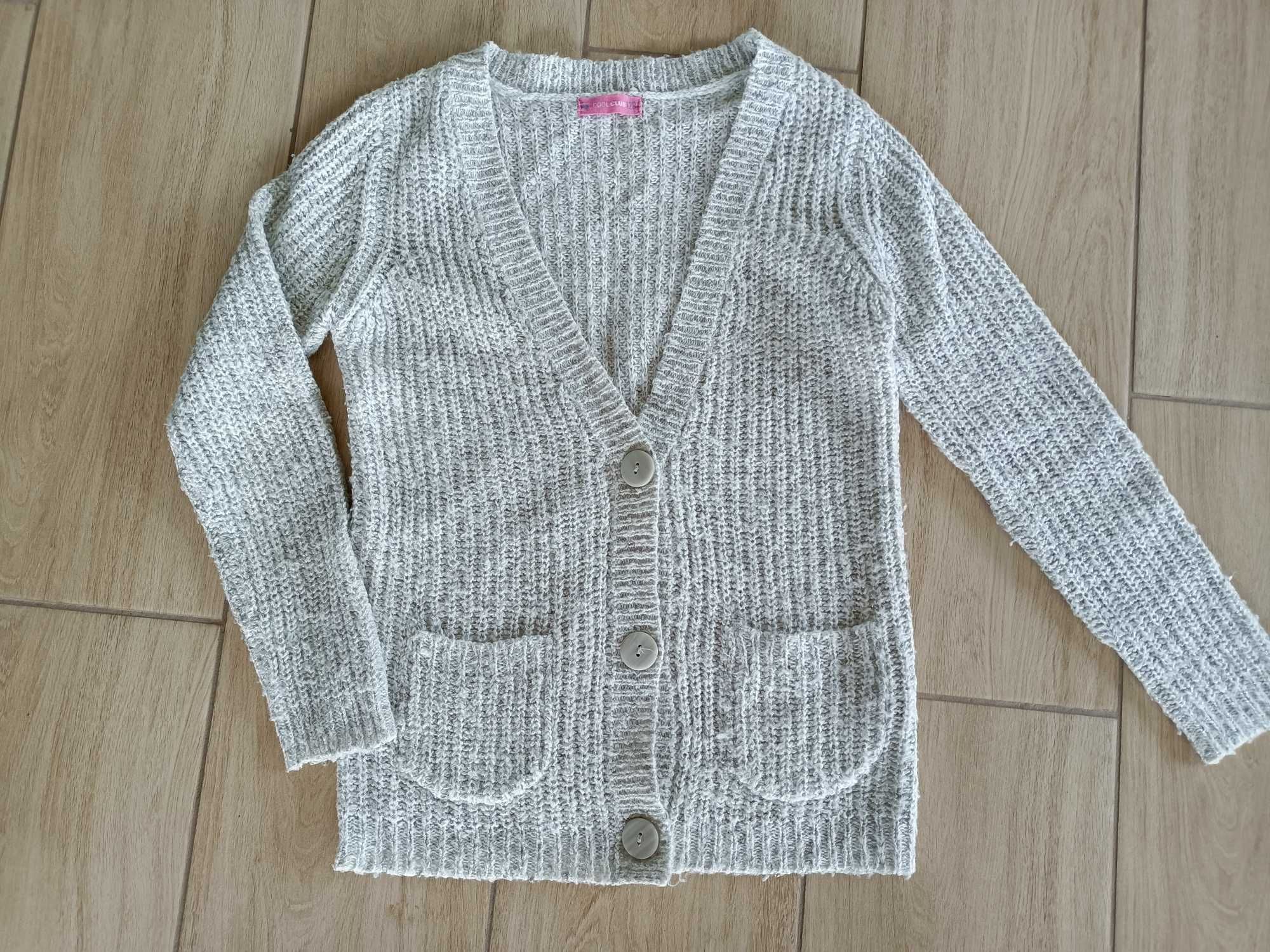 Sweter rozpinany, kardigan dla dziewczynki.Cool Club. Rozmiar 128