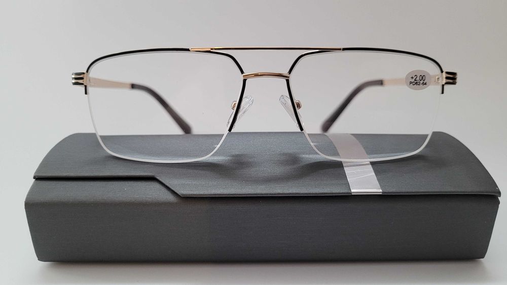 Очки для зрения полуободковые  линза белая