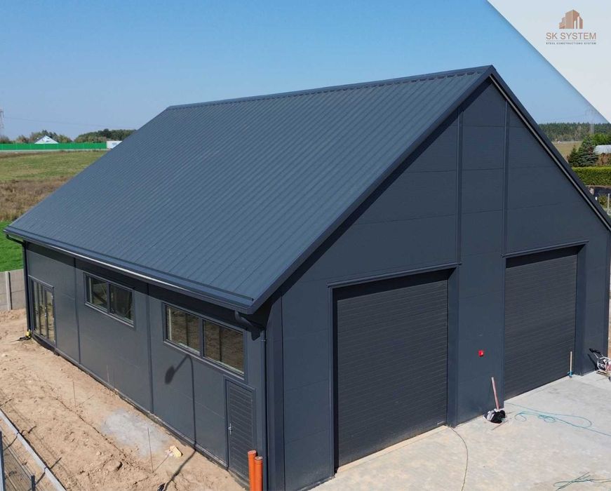 Hala 234 m2 stalowa magazyn warsztat płyta konstrukcja SK SYSTEM
