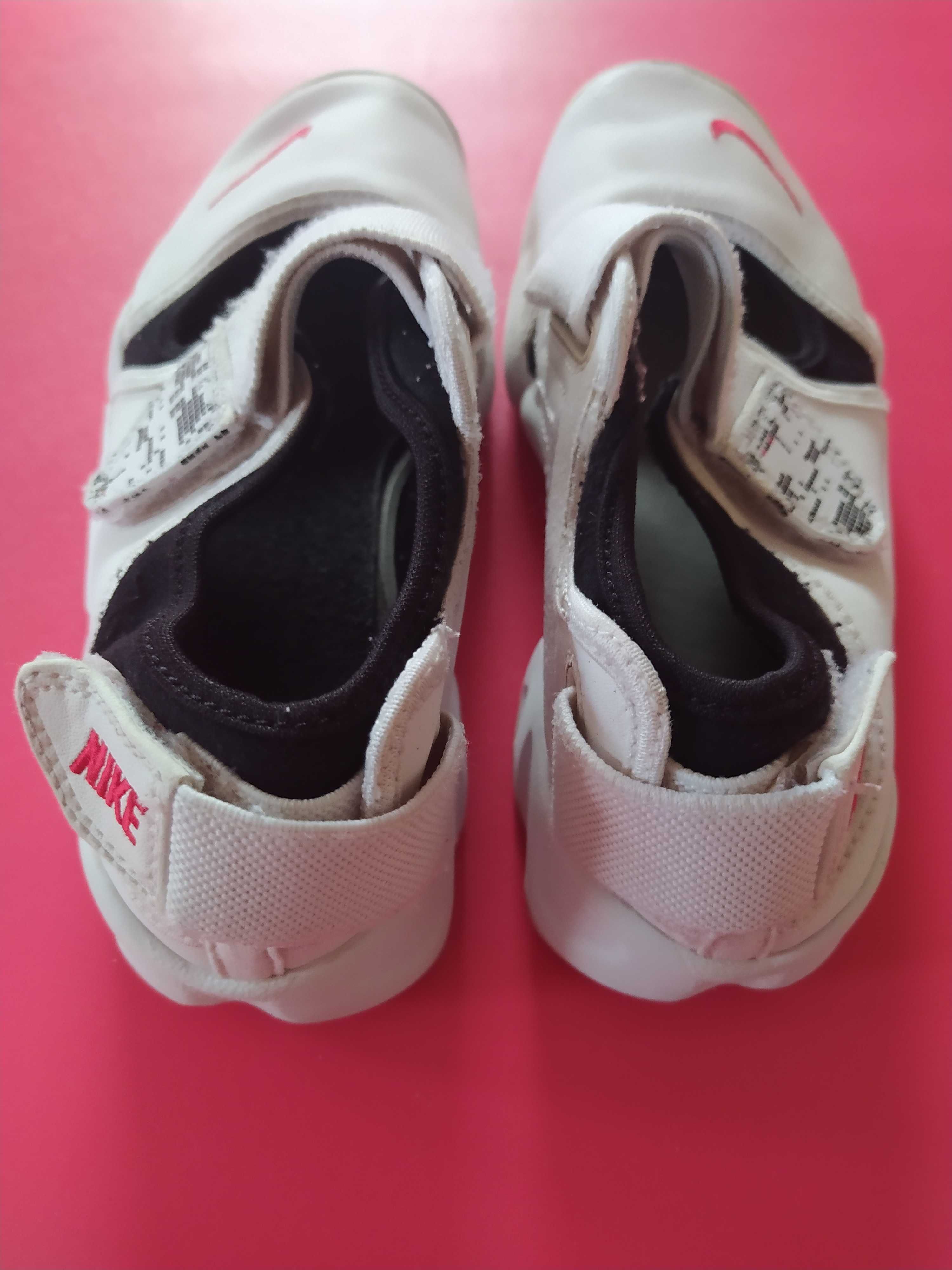 Baleriny Nike, 34/35, białe, rzepy.