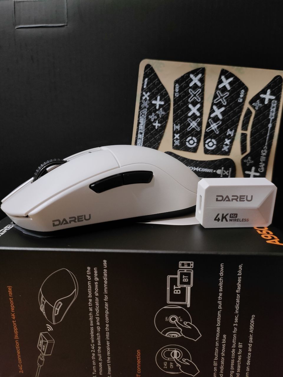 Dareu A950PRO 4К Бездротова ігрова мишка з частотою 4000Гц на акумулят