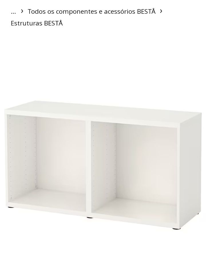 Combinado 6unid.  ikea besta cor branca c/2prateleiras