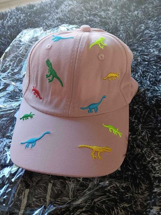 Boné para criança dinossauros azul, preto ou rosa