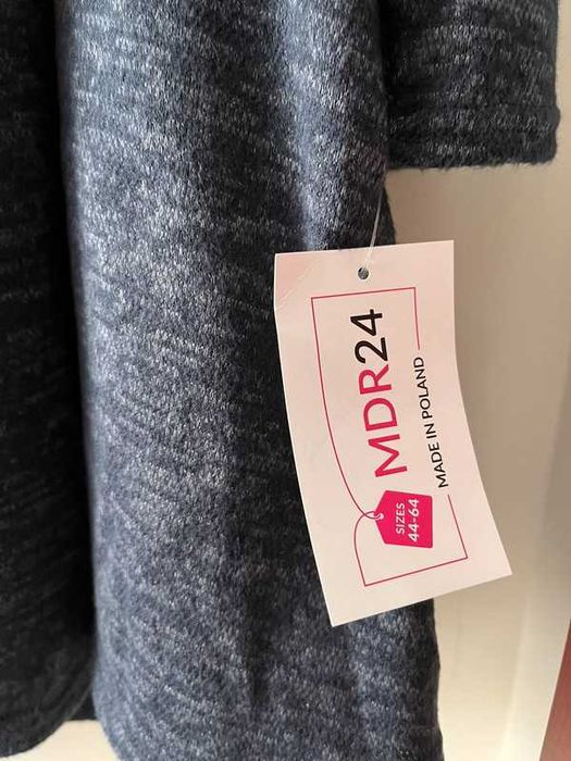 Nowa z metką granatowa narzutka kardigan damski XXL 48/50