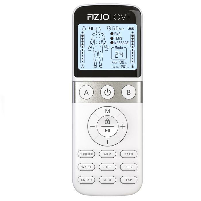 Elektrostymulator mięśni tens ems masaż stymulacja biały AS9024
