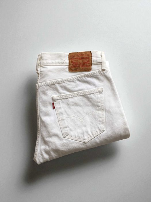 Levi's 501 White/Białe/ W32 L32.