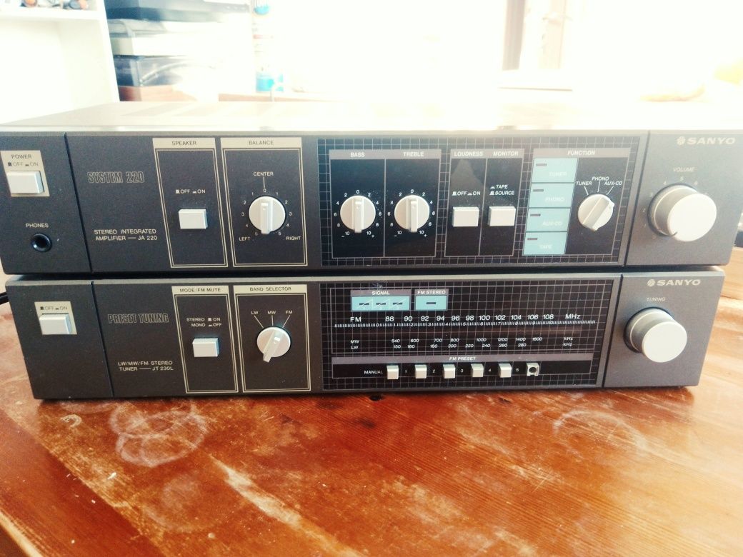 Sanyo JA220 JT230L Tuner i Wzmacniacz Zestaw