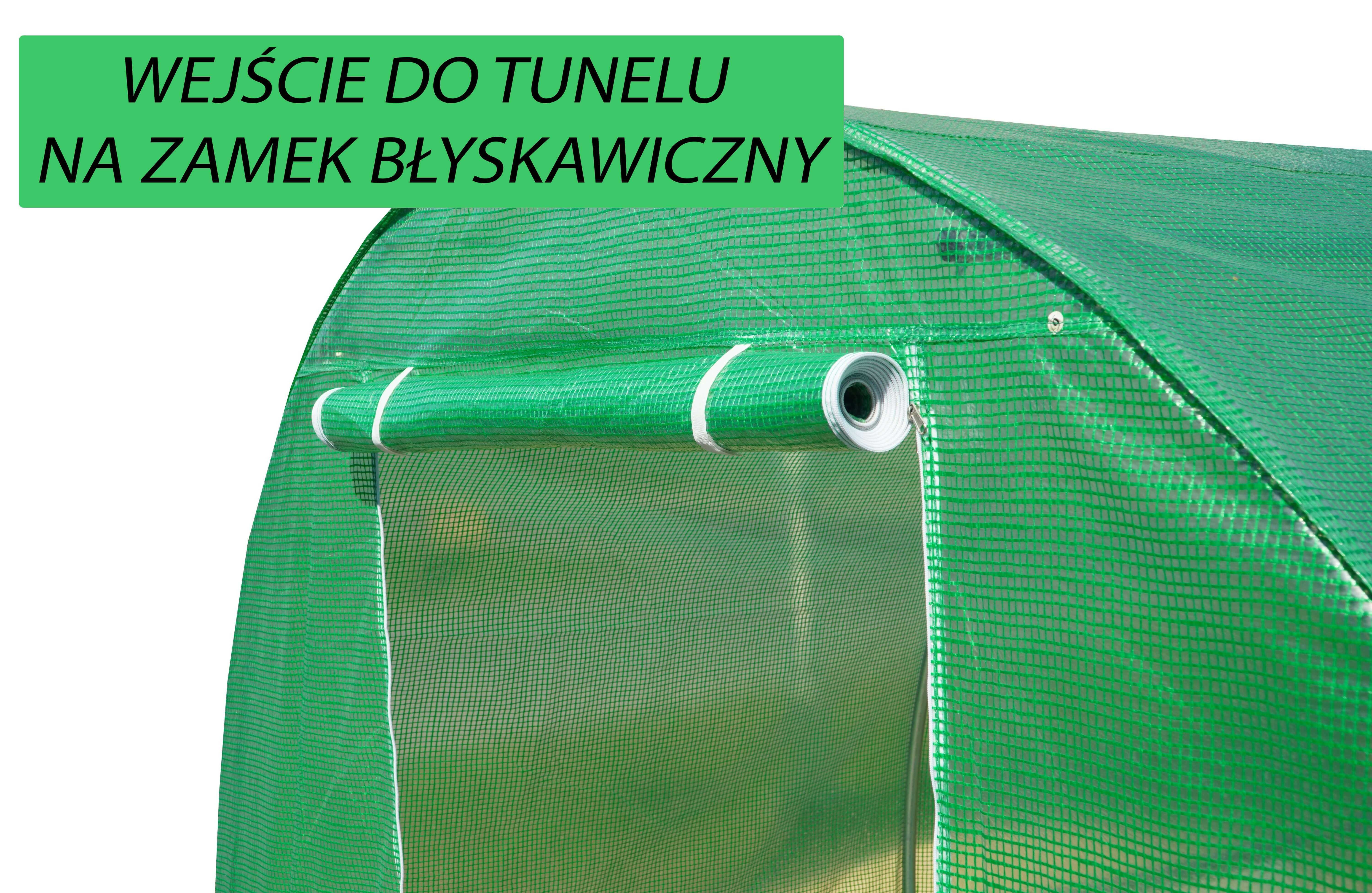 Tunel foliowy zielony szklarnia 2x3,5 m