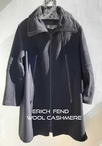 ERICH FEND kurtka / krótki płaszcz wełniany z kaszmirem r.44