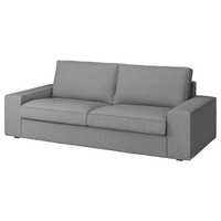 Dou CAPA  cinzenta sofá Kivik 3 lugares Ikea