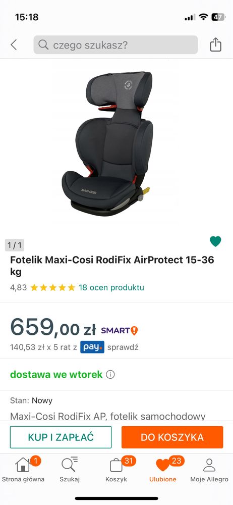 Fotelik samochodowy Maxi Cosi RodiFix AirProtect