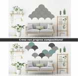 Samoprzylepne Panele Akustyczne 10 Sztuk 30x30x0,9 ciemoszary szare sz