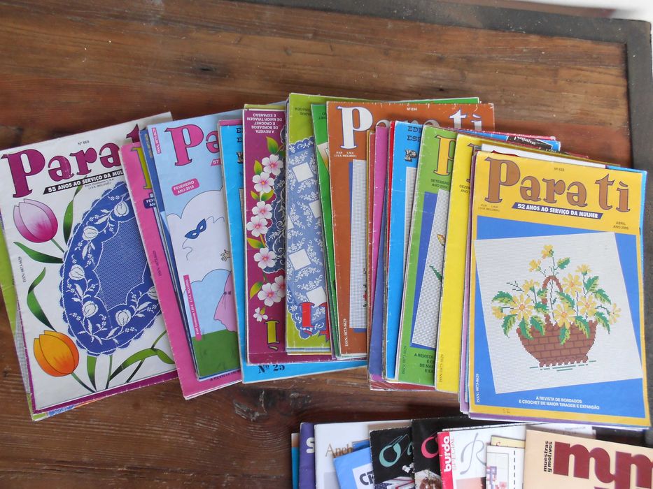 Revistas diversas croche e bordado