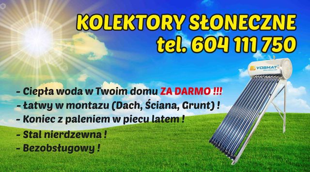 Kolektory Solary ciśnieniowe słoneczne - STAL NIERDZEWNA-MONTAŻ