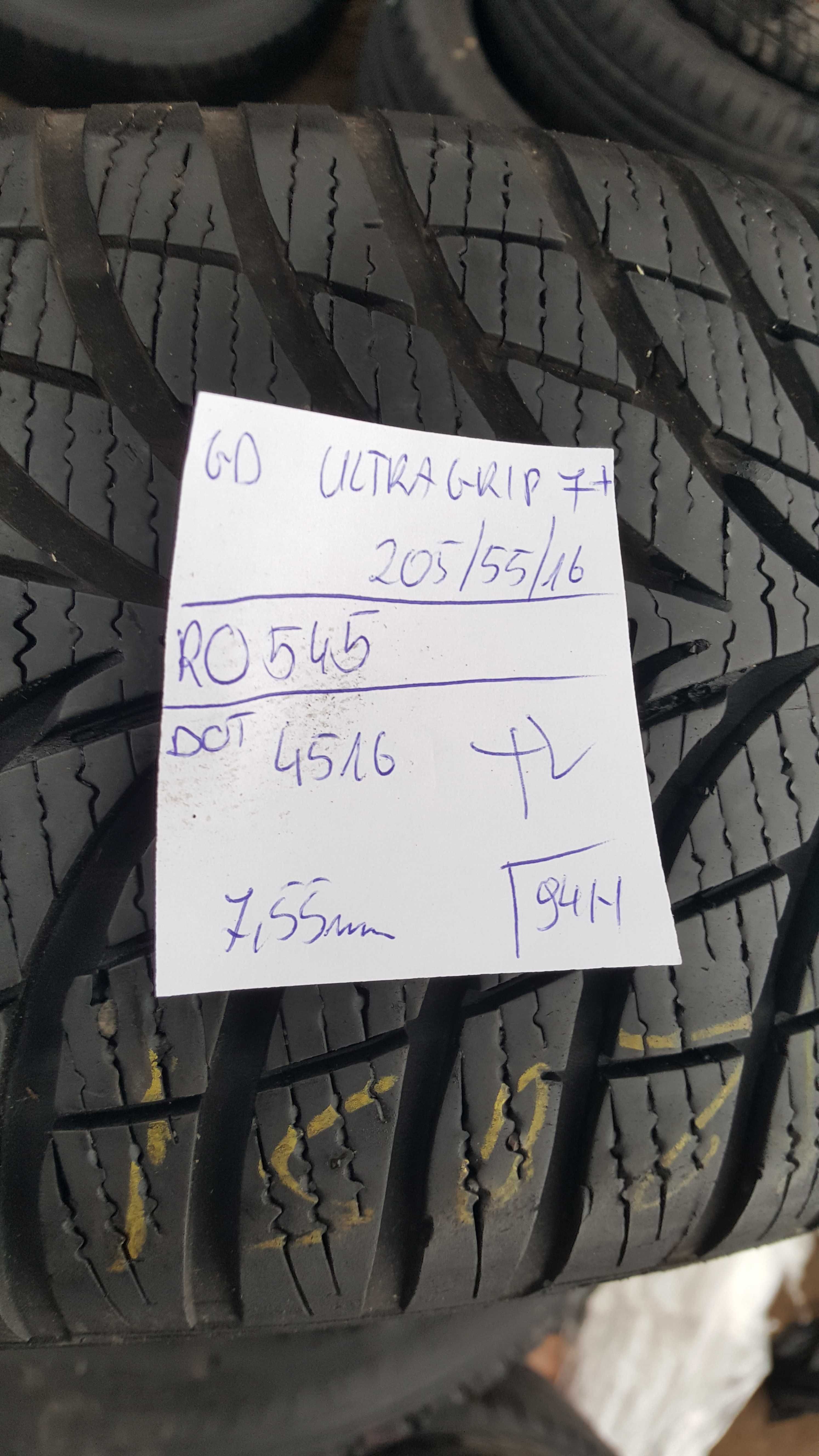 Goodyear 205/55 r16 UltraGrip 7+ XL /// 7,55mm!!!