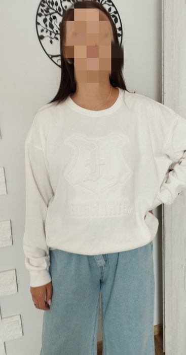 Piękna biała bluza emblemat Harry Potter 2 XL
