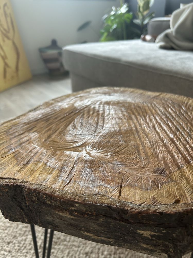 Mesa de apoio madeira ferro