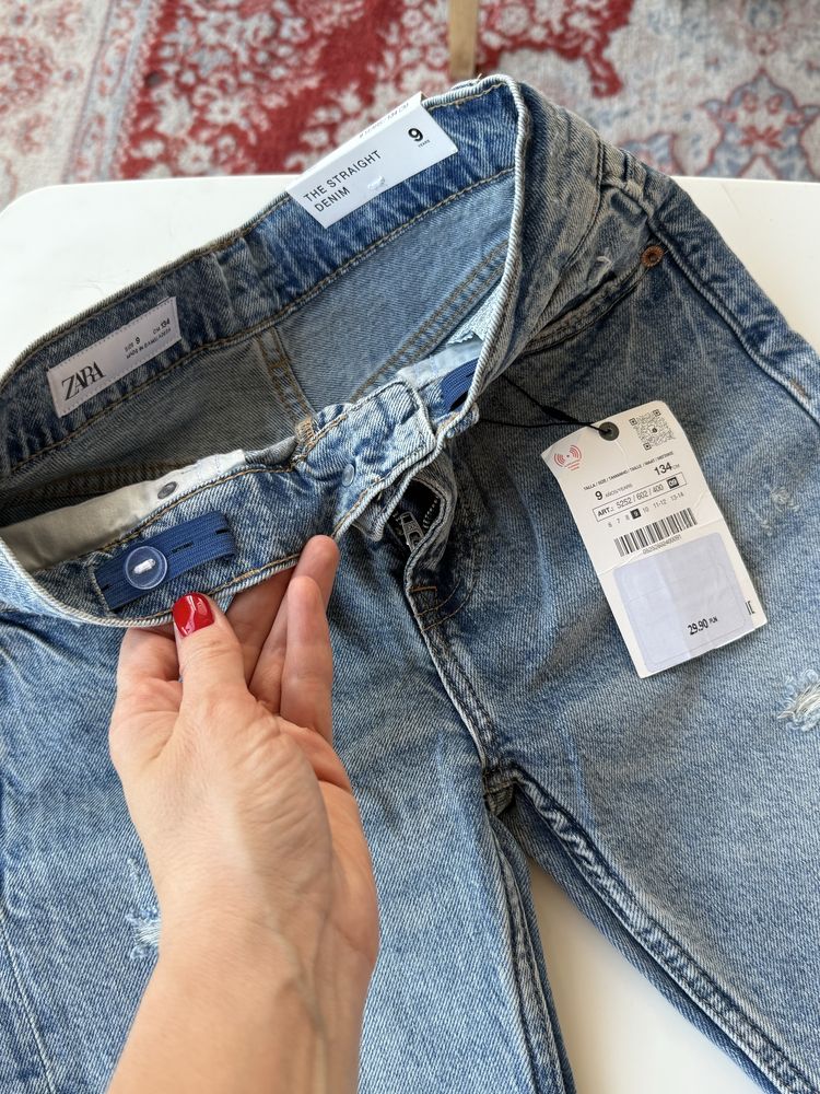 Zara джинси 134, zara летние рваные джинсы 8-9 лет