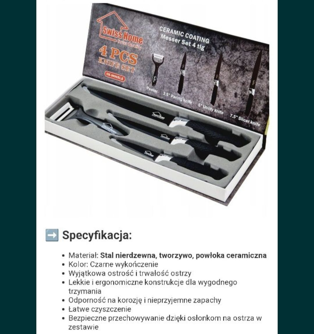 Komplet noży ceramicznych