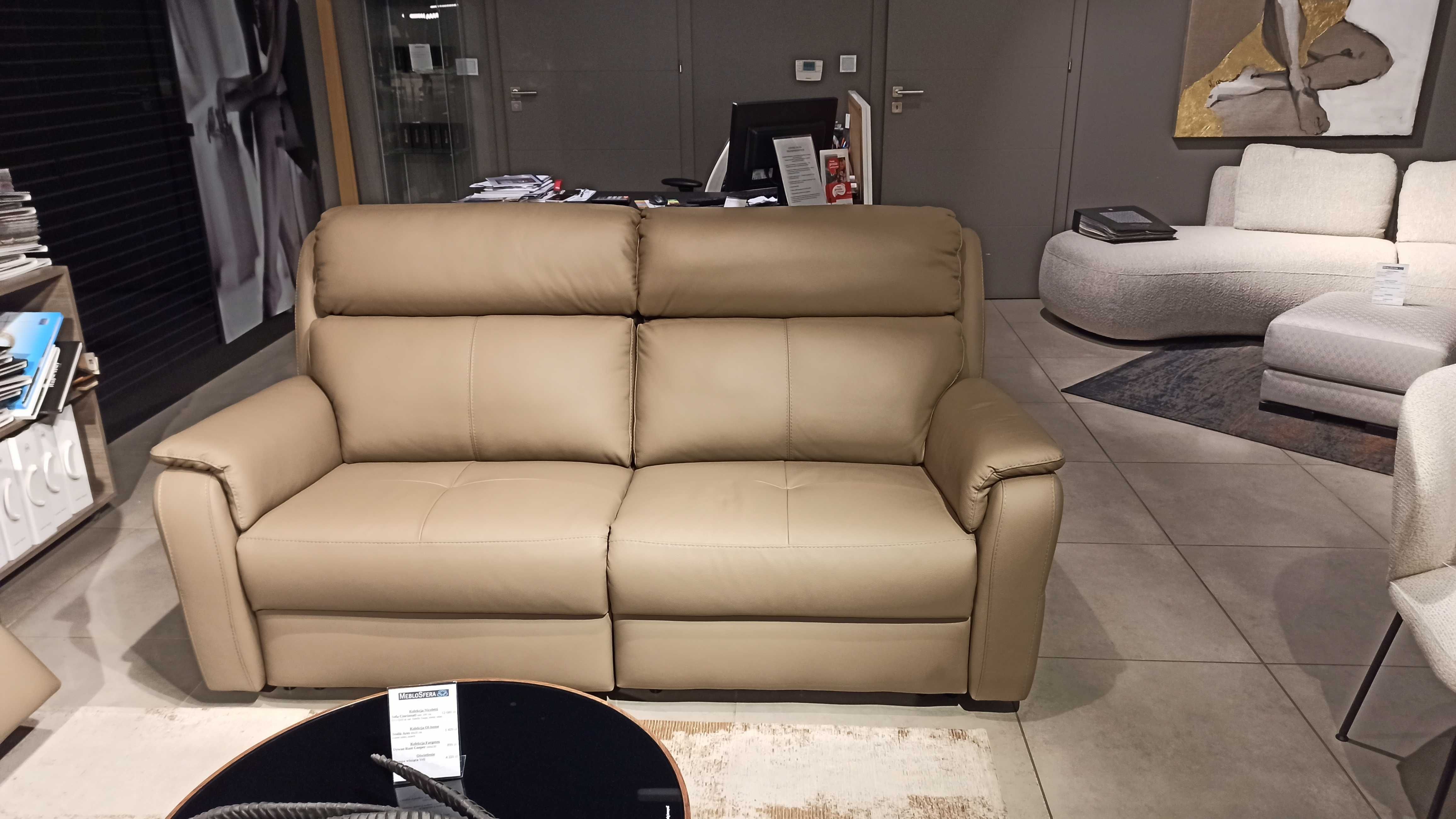 -37% Cincinnatti sofa włoska funkcje relaks skóra naturalna