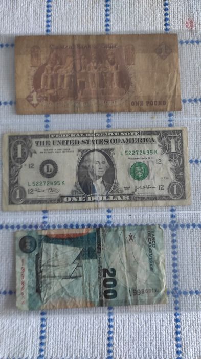 Conjunto de notas de vários paises oeiras