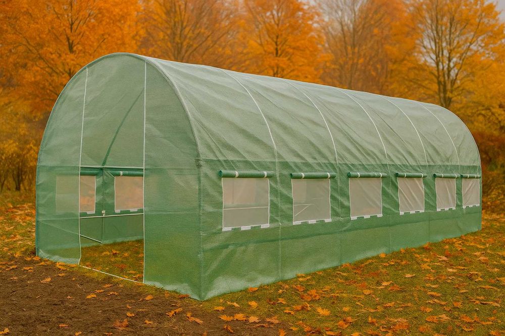 Садовая теплица парник окнами пленка польська теплиця садова з вікнами