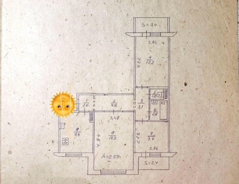 Продам 3к.квартиру на Ковпака