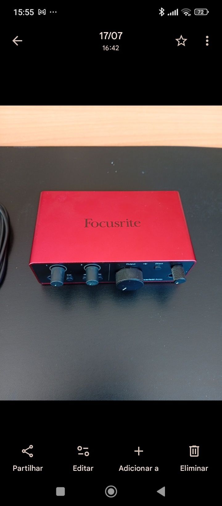 Interface focusrite solo 4 geração recente Nova
